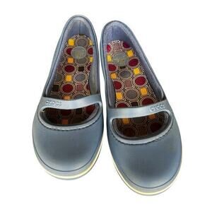 CROCS navy blue Mary Jane style waterproof shoes size 6